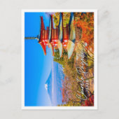 Carte Postale Le Mont Fuji avec la pagode de Chureito au Japon (Devant)