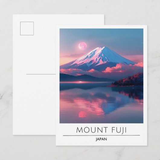 Carte Postale Le Mont Fuji Japon (Devant / Derrière)