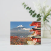 Carte Postale Le mont Fuji vu de derrière la pagode de Chureito (Debout devant)