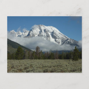 Carte Postale Le mont Moran et les nuages à Grand Teton