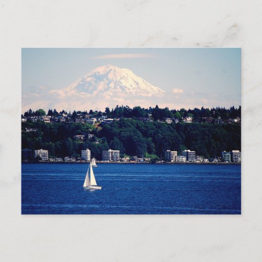 Carte Postale Le Mont Rainier vue depuis Puget Sound (Devant)