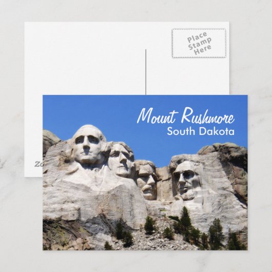 Carte Postale Le mont Rushmore le Dakota du Sud (Devant / Derrière)