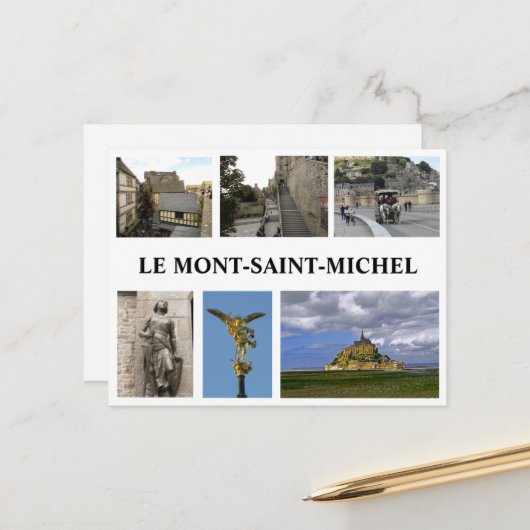 Carte Postale Le Mont Saint Michael, France (Devant/Arrière en situation)