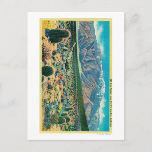 Carte Postale Le mont San Jacinto du jardin du diable (Devant)