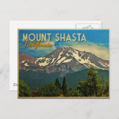 Carte Postale Le mont Shasta Vintage (Devant / Derrière)