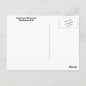 Carte Postale Le monument de Washington (Dos)