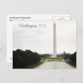 Carte Postale Le monument de Washington (Devant / Derrière)