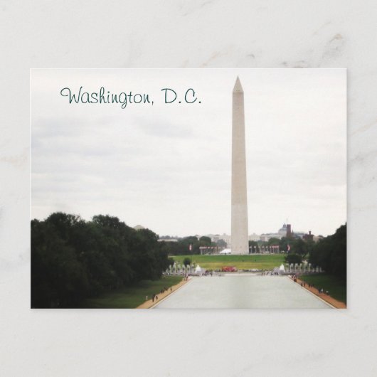 Carte Postale Le monument de Washington (Devant)