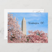 Carte Postale Le monument de Washington (Devant / Derrière)