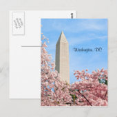 Carte Postale Le monument de Washington (Devant / Derrière)