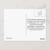 Carte Postale Le monument de Washington (Dos)