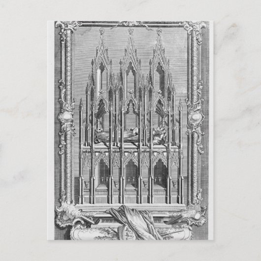 Carte Postale Le monument d'Edward II (Devant)