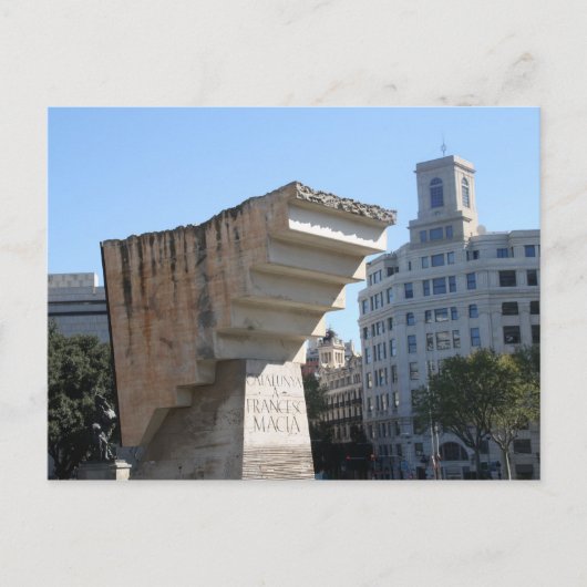Carte Postale Le monument Francesc Macià, Barcelone (Devant)