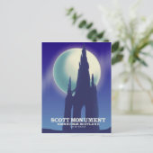 Carte Postale Le monument Scott, Édimbourg, Écosse (Debout devant)