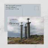 Carte Postale Le monument Sverd I Fjell Norvège (Devant / Derrière)