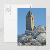 Carte Postale Le monument Wallace Stirling Scotland en hiver (Devant / Derrière)