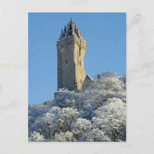Carte Postale Le monument Wallace Stirling Scotland en hiver (Devant)