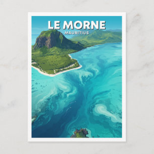 Carte Postale Le Morne Brabant et cascade sous-marine