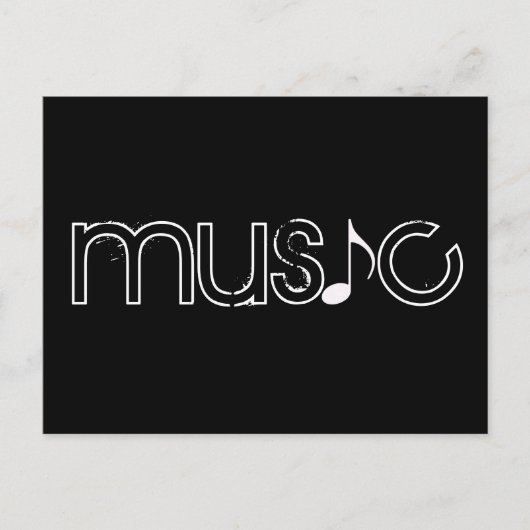 Carte Postale le mot musique (Devant)