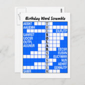 Carte Postale Le mot système solaire (Devant / Derrière)