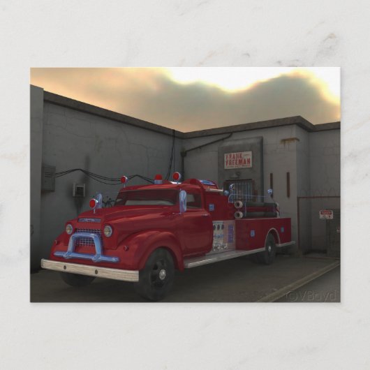 Carte Postale Le moteur d'incendie (Devant)