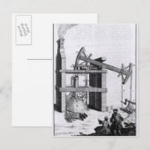 Carte Postale Le moteur pour lever l'eau par le feu (Devant / Derrière)