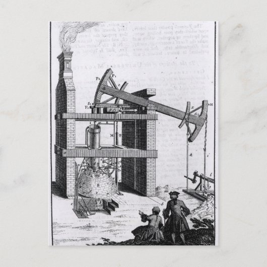 Carte Postale Le moteur pour lever l'eau par le feu (Devant)