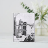 Carte Postale Le moteur pour lever l'eau par le feu (Debout devant)