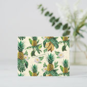 Carte Postale Le Motif blanc Lotus Pineapple Paradise (Debout devant)