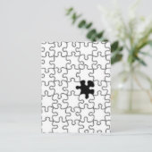 Carte Postale Le Motif de pièce de casse-tête manquant (Debout devant)