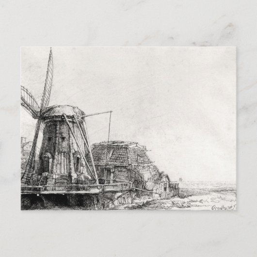 Carte Postale Le moulin, 1641 (Devant)