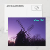Carte Postale Le moulin à vent Cape Cod à Twilight (Devant / Derrière)