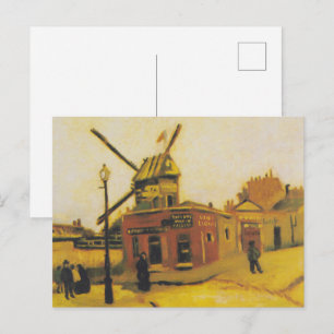 Carte Postale Le moulin à vent de Galette par Vincent van Gogh