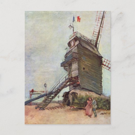 Carte Postale Le moulin à vent - Vincent Van Gogh (Devant)