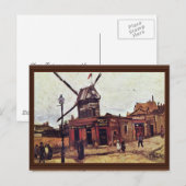 Carte Postale Le Moulin De La Galette Par Vincent Van Gogh (Devant / Derrière)