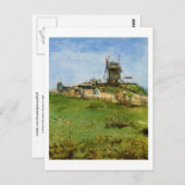 Carte Postale Le Moulin de la Galette, Vincent van Gogh (Devant / Derrière)