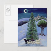 Carte Postale Le mouton dans un paysage hivernal (Devant / Derrière)