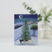 Carte Postale Le mouton dans un paysage hivernal (Debout devant)