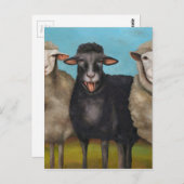 Carte Postale Le mouton noir (Devant / Derrière)