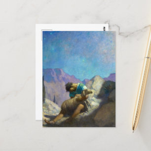 Carte Postale Le mouton perdu par Newell Convers Wyeth