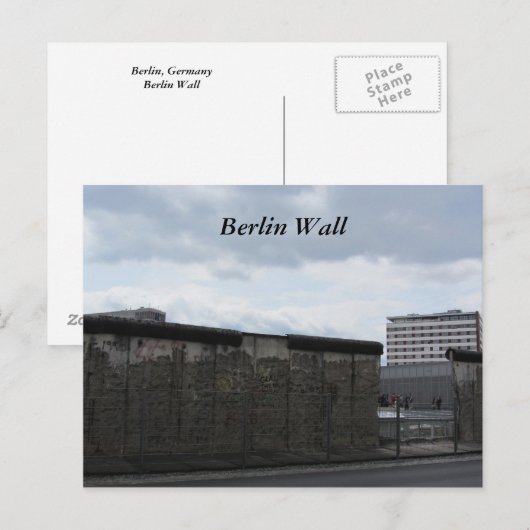 Carte Postale Le mur de Berlin (Devant / Derrière)