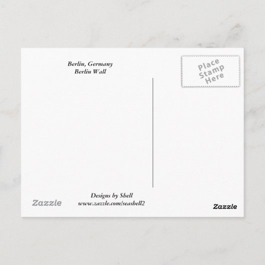 Carte Postale Le mur de Berlin (Dos)