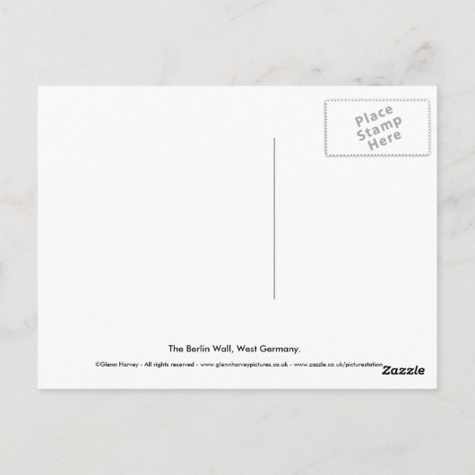 Carte Postale Le mur de Berlin (Dos)