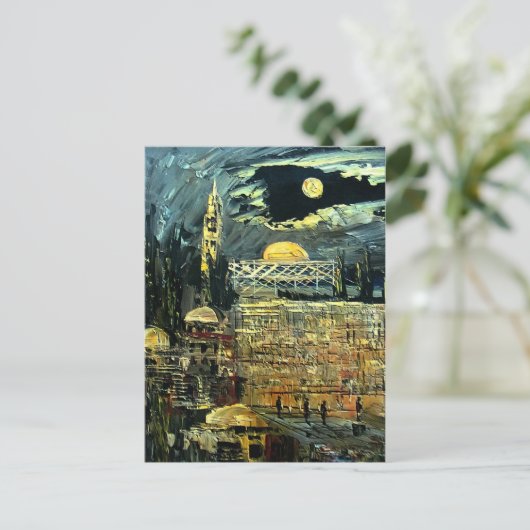 Carte Postale Le mur occidental à Jérusalem (Debout devant)