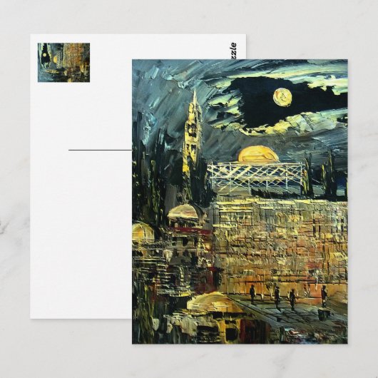 Carte Postale Le mur occidental à Jérusalem (Devant / Derrière)