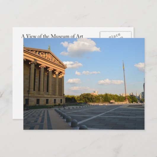 Carte Postale Le musée d'art de Philadelphie (Devant / Derrière)