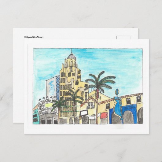 Carte Postale Le musée de cire d'Hollywood (Devant / Derrière)