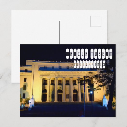 Carte Postale Le musée de Manille (Devant / Derrière)
