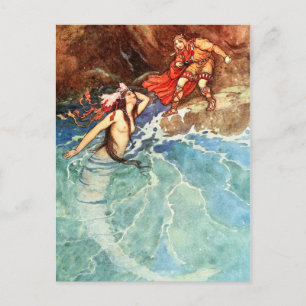 Carte Postale Le nain jaune :  Le Roi Rencontre La Sirène