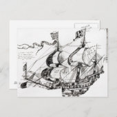 Carte Postale Le navire de Jacques Cartier, Rarete Indes (Devant / Derrière)